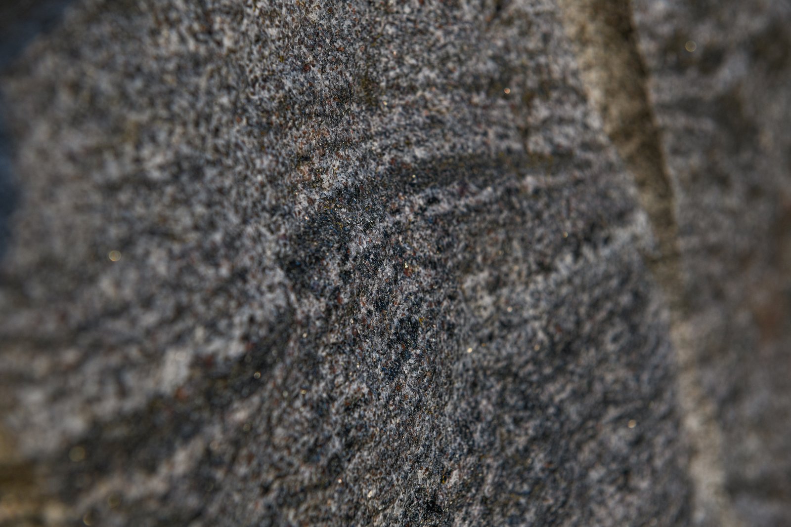 Gros plan sur un granit veiné, détail de la matière